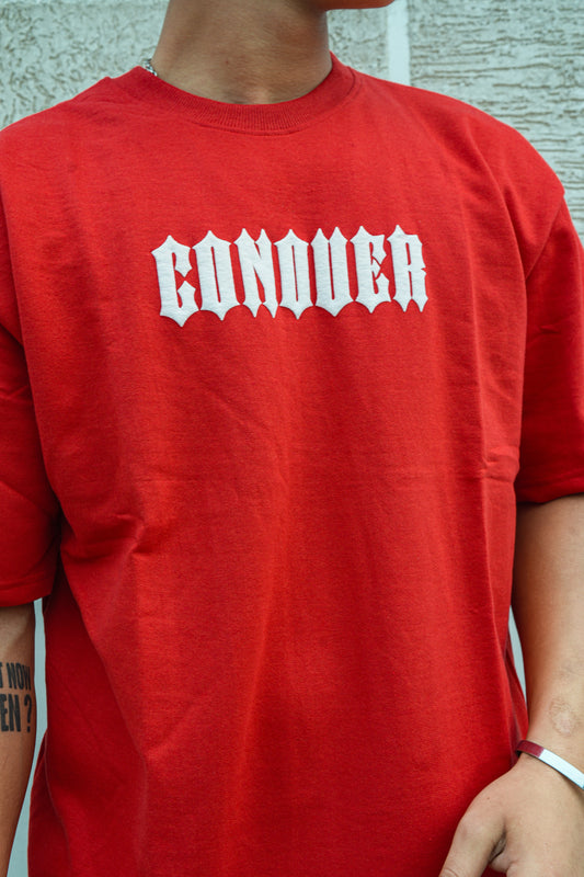 Red Panther Graphic Printed Oversized Cotton T-Shirt